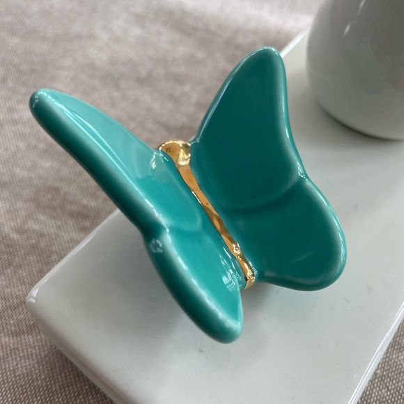 NORA FLEMING A247 LIMITED RELEASE TEAL BUTTERFLY-BRAND NEW (read descrip… - Picture 2 of 2